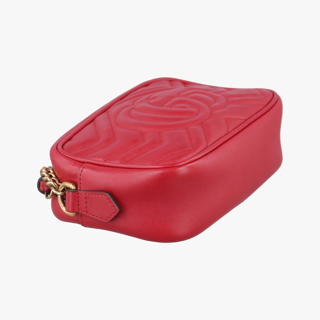 Gucci GG Marmont Red Leather Shoulder — view 7