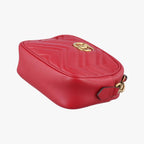 Gucci GG Marmont Red Leather Shoulder — view 4