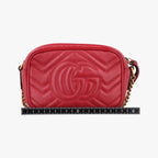 Gucci GG Marmont Red Leather Shoulder — view 2