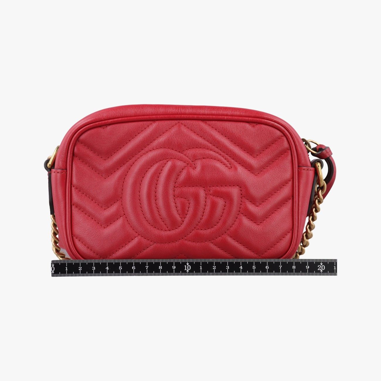 Gucci GG Marmont Red Leather Shoulder — view 2