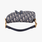 Dior Saddle Navy Jacquard Handbag — view 8