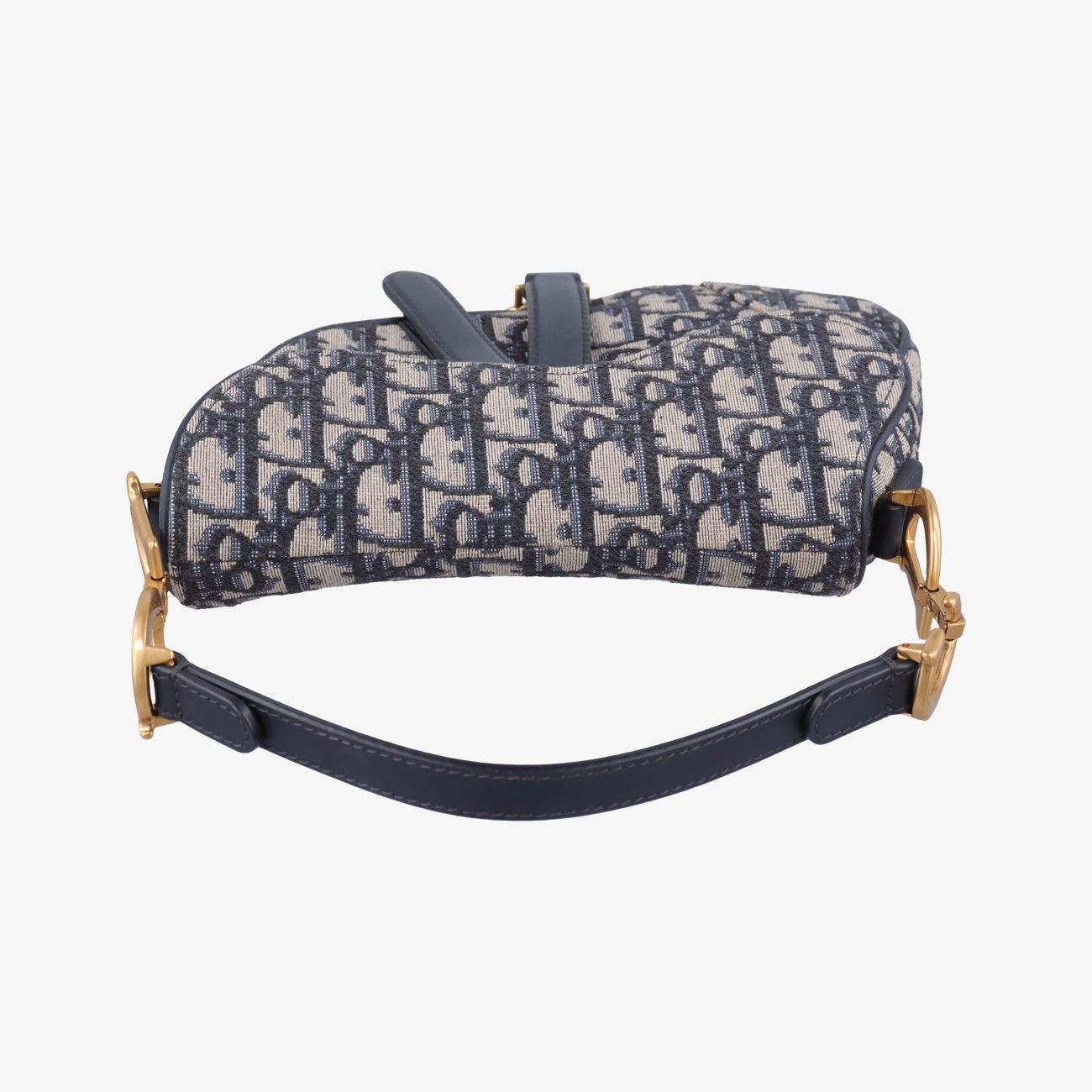 Dior Saddle Navy Jacquard Handbag — view 8