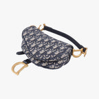 Dior Saddle Navy Jacquard Handbag — view 6