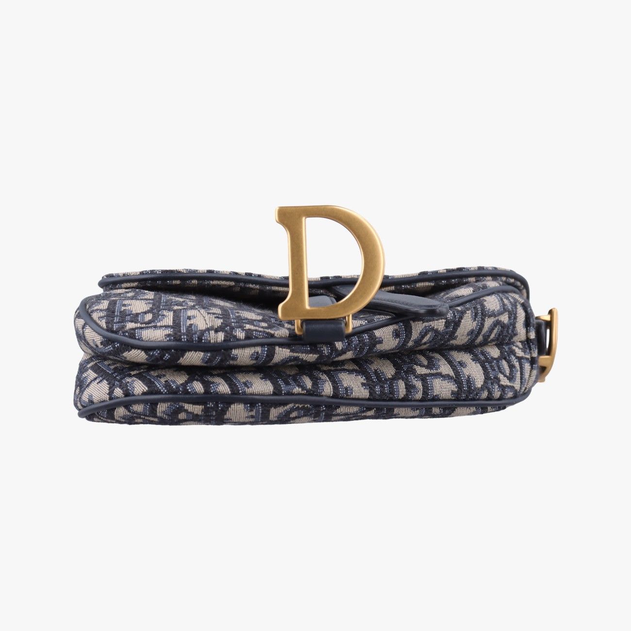 Dior Saddle Navy Jacquard Handbag — view 3