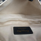 Dior Saddle Navy Jacquard Handbag — view 9