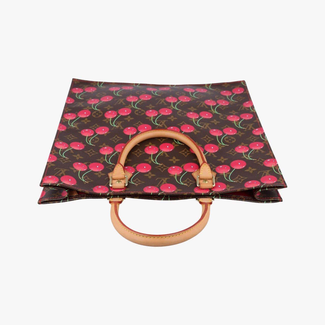 Louis Vuitton Cherry Sac Plat Brown Pattern Monogram Canvas Tote — view 8