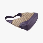 Gucci Jackie Beige Purple Canvas Leather Shoulder — view 7