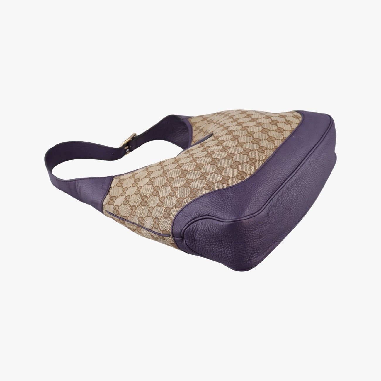 Gucci Jackie Beige Purple Canvas Leather Shoulder — view 7