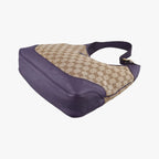 Gucci Jackie Beige Purple Canvas Leather Shoulder — view 6