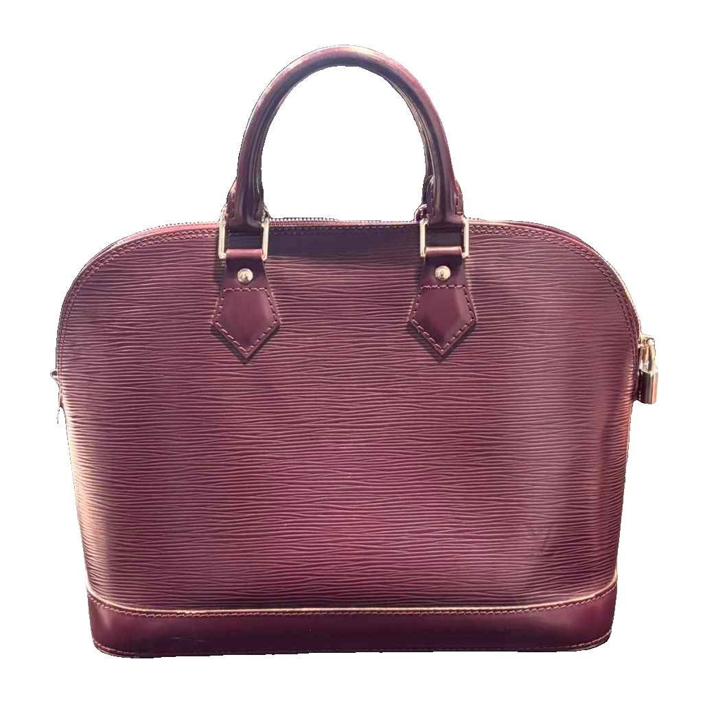 Louis Vuitton Epi Alma PM Handbag Leather Purple AA