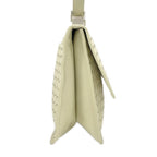 Bottega Veneta Shoulder Bag Ivory Silver Intrecciato Leather — view 2
