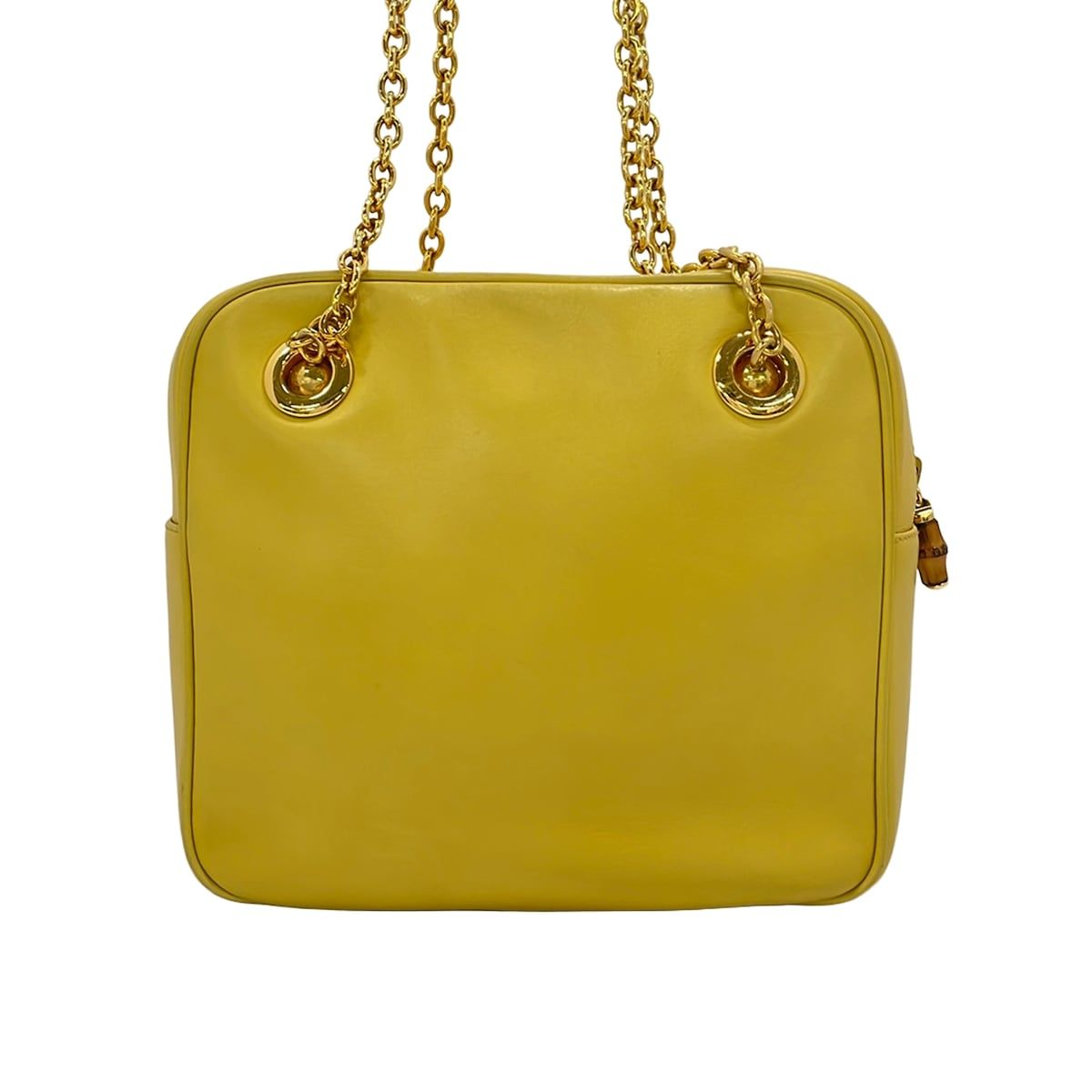 Gucci Shoulder Bag 001 23 Yellow Gold Bamboo Leather — view 3