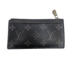 Louis Vuitton Monogram Eclipse Taigarama Fragment Case Coin Card Holder Black