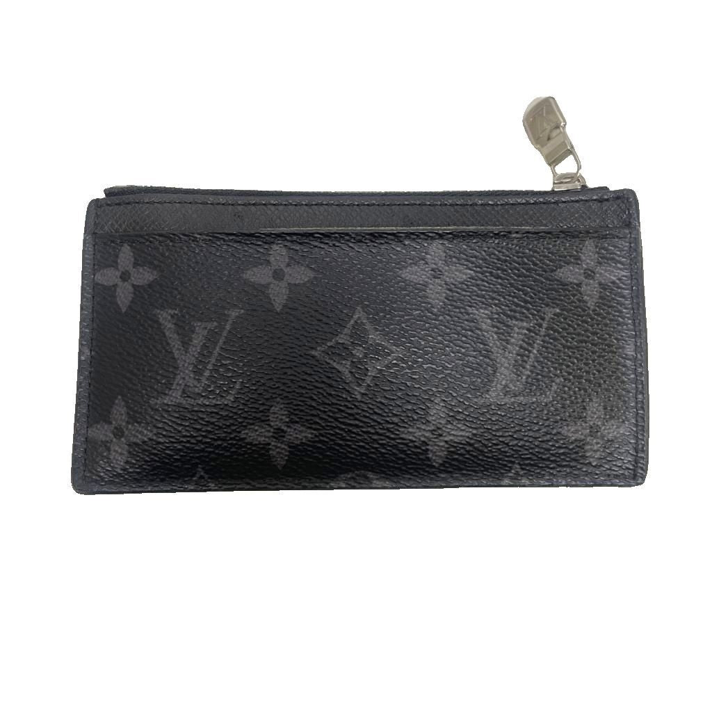 Louis Vuitton Monogram Eclipse Taigarama Fragment Case Coin Card Holder Black
