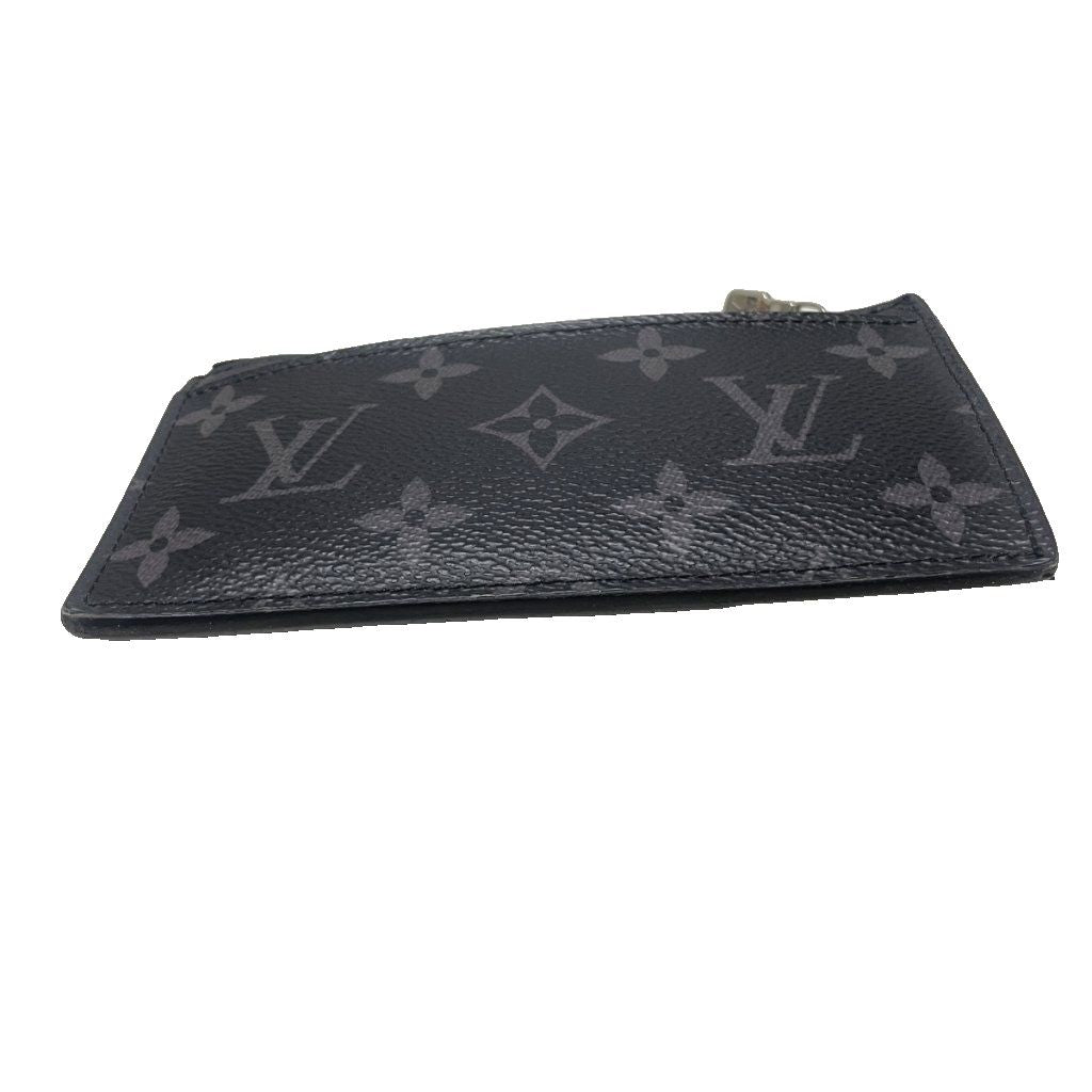 Louis Vuitton Monogram Eclipse Taigarama Fragment Case Coin Card Holder Black — view 4