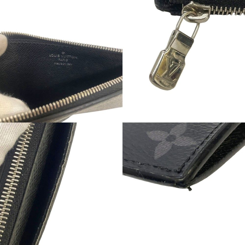 Louis Vuitton Monogram Eclipse Taigarama Fragment Case Coin Card Holder Black — view 9