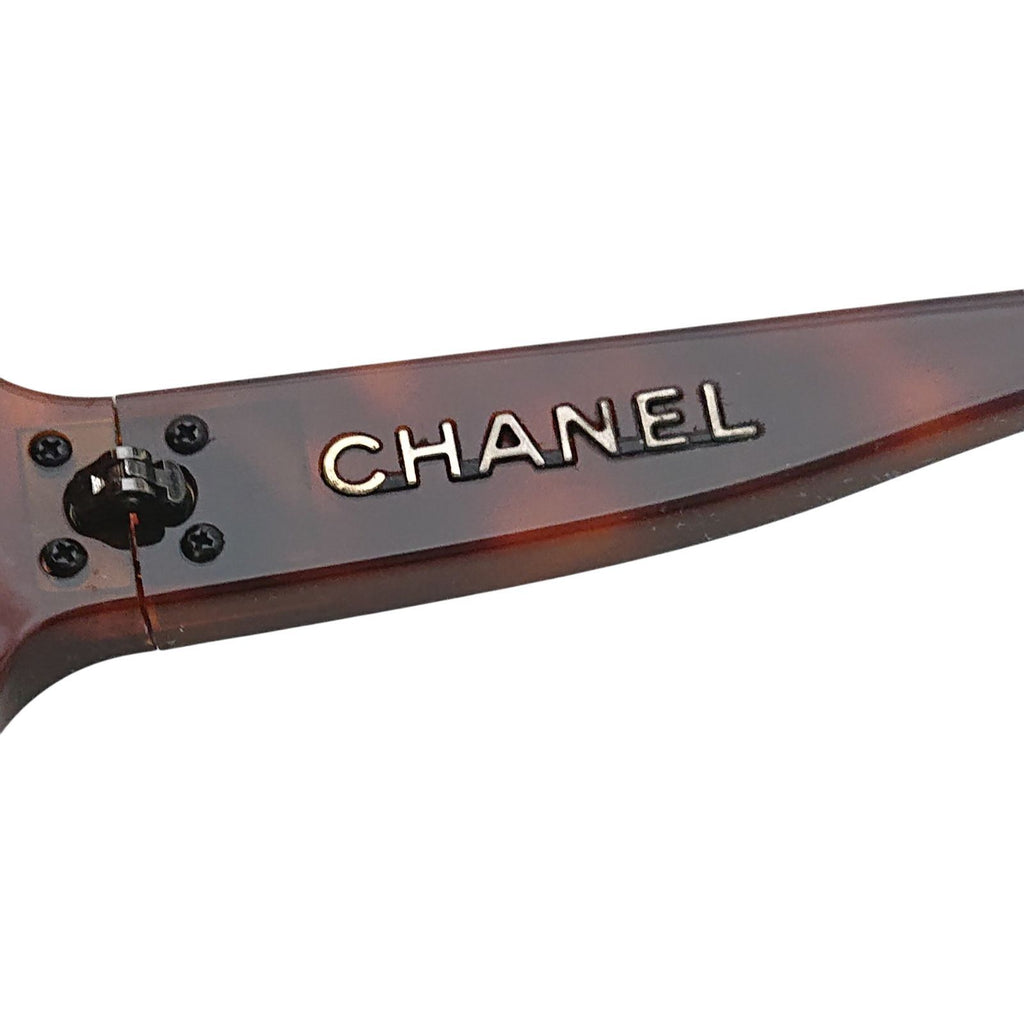 Chanel Sunglasses CC Logo Tortoiseshell Pattern Brown Eyewear — view 9