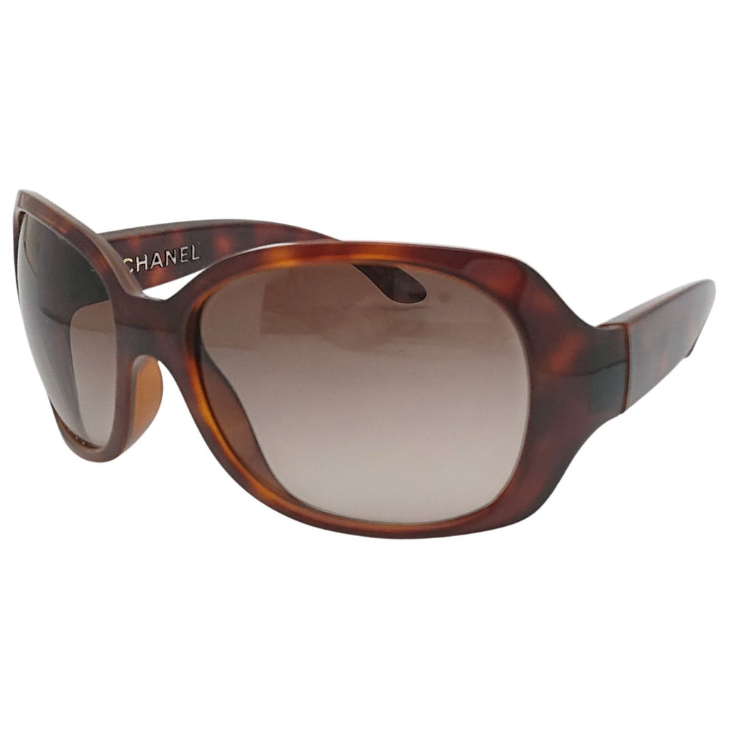 Chanel Sunglasses CC Logo Tortoiseshell Pattern Brown Eyewear