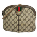 Gucci Shoulder Bag Sherry Line GG Supreme 904.02.047 Dark Brown Beige Dark