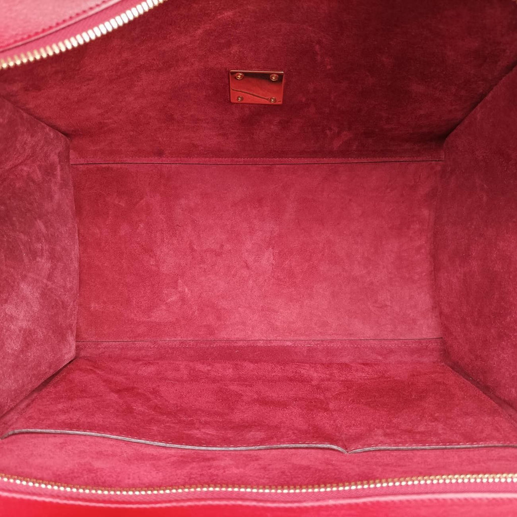 Celine Trapeze Red Leather Shoulder — view 9