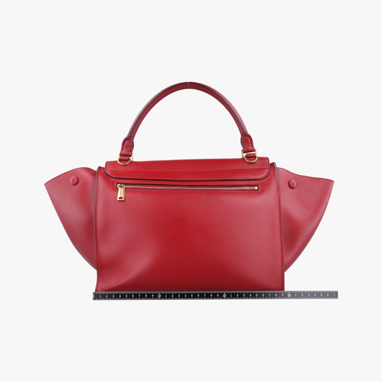 Celine Trapeze Red Leather Shoulder — view 2