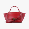 Celine Trapeze Red Leather Shoulder