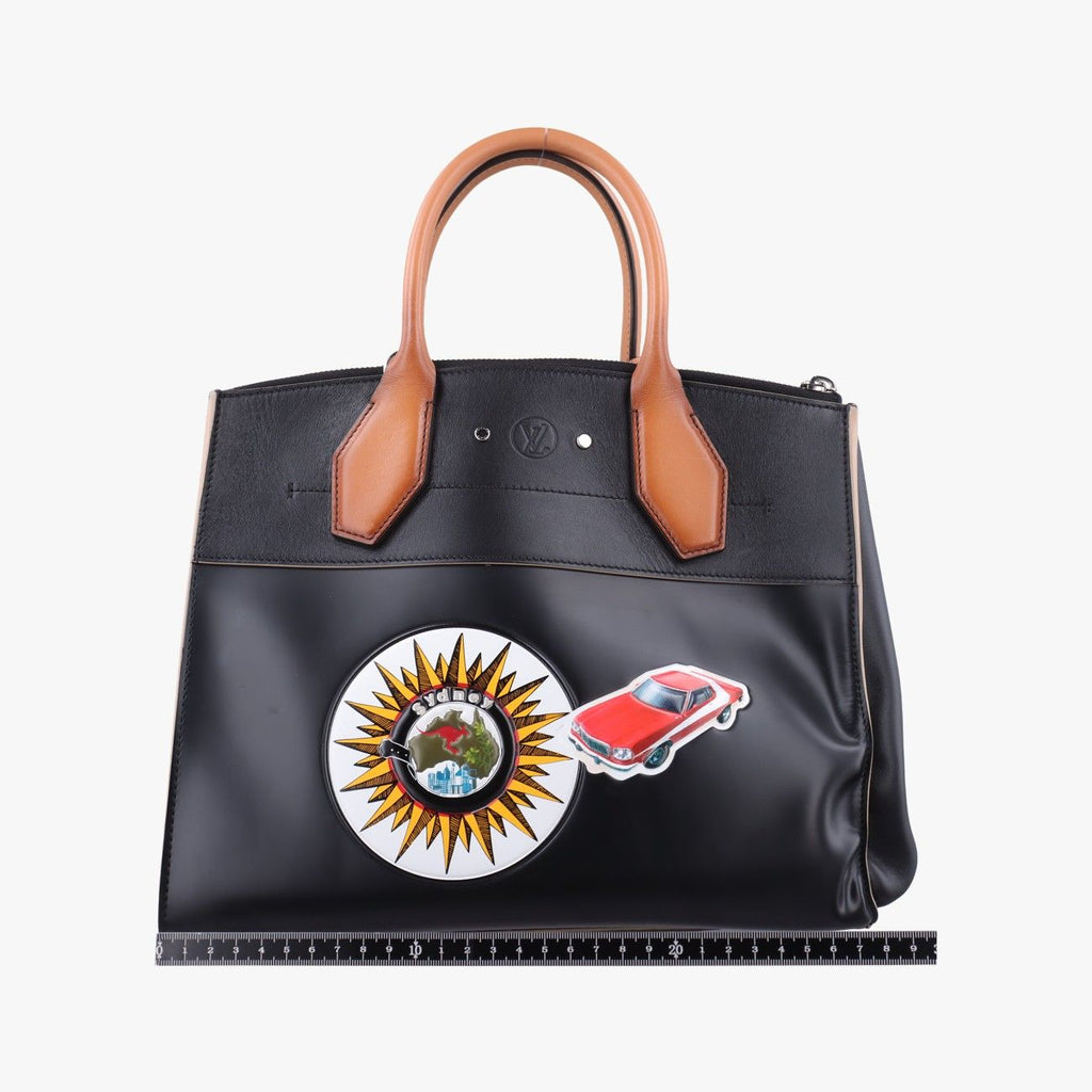 Louis Vuitton World Tour City Steamer MM Black Multicolor Leather — view 2