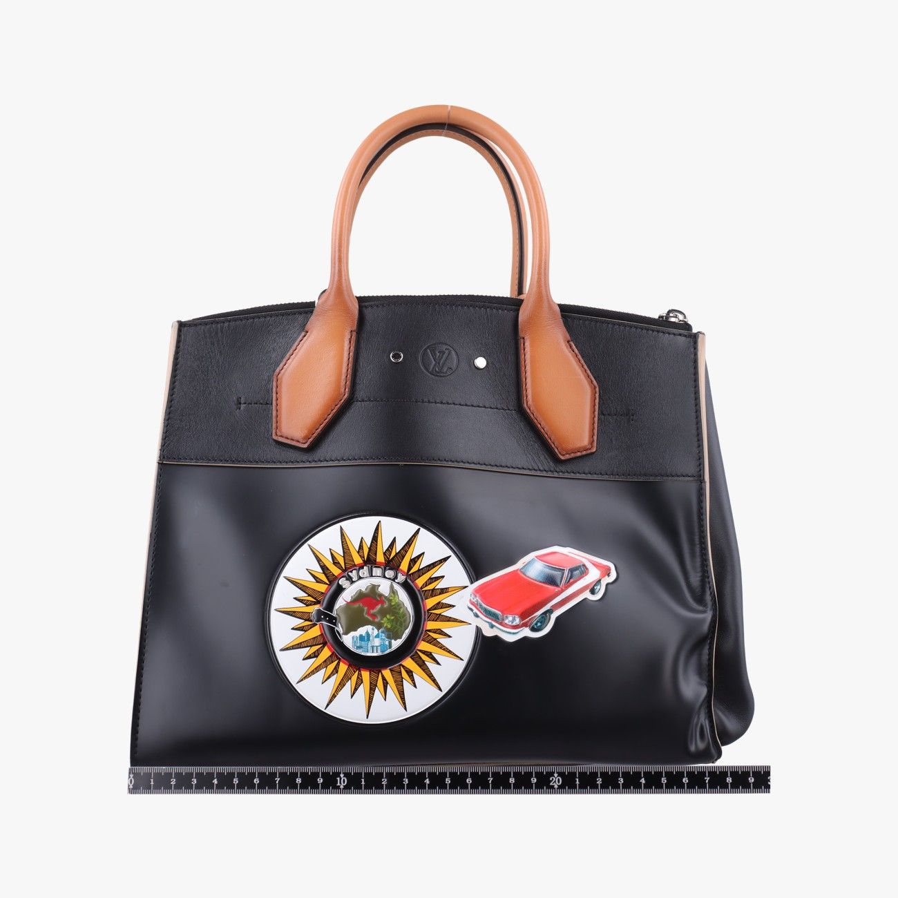 Louis Vuitton World Tour City Steamer MM Black Multicolor Leather — view 2
