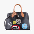 Louis Vuitton World Tour City Steamer MM Black Multicolor Leather