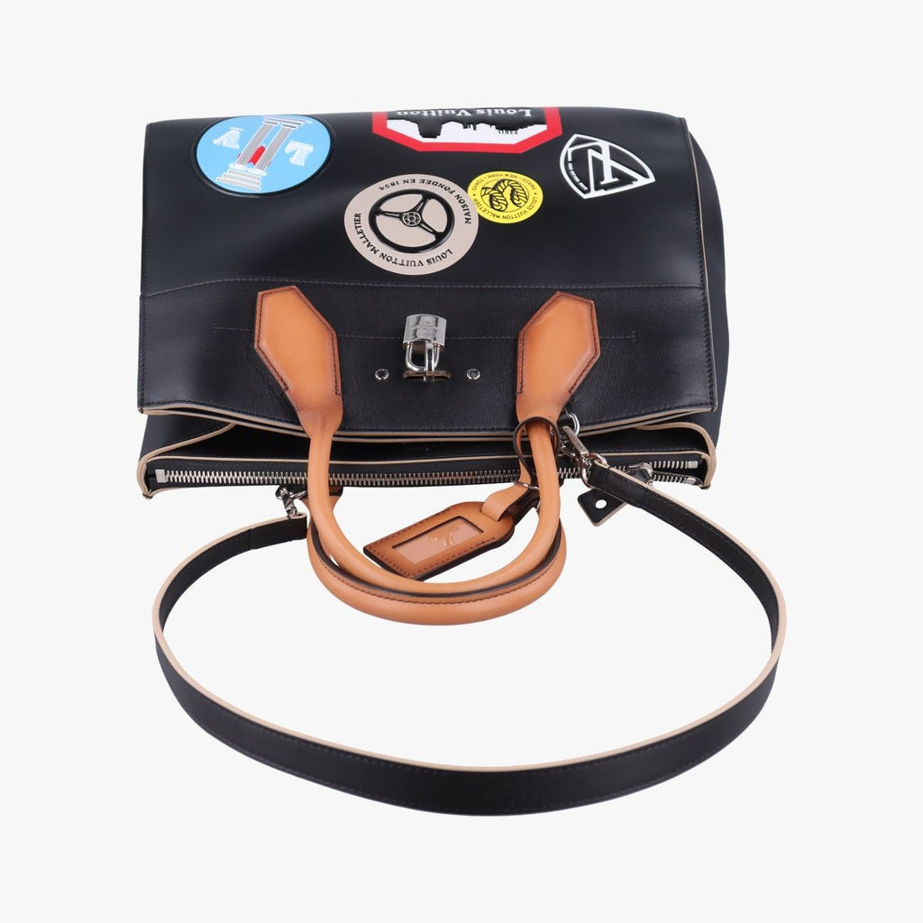 Louis Vuitton World Tour City Steamer MM Black Multicolor Leather — view 8