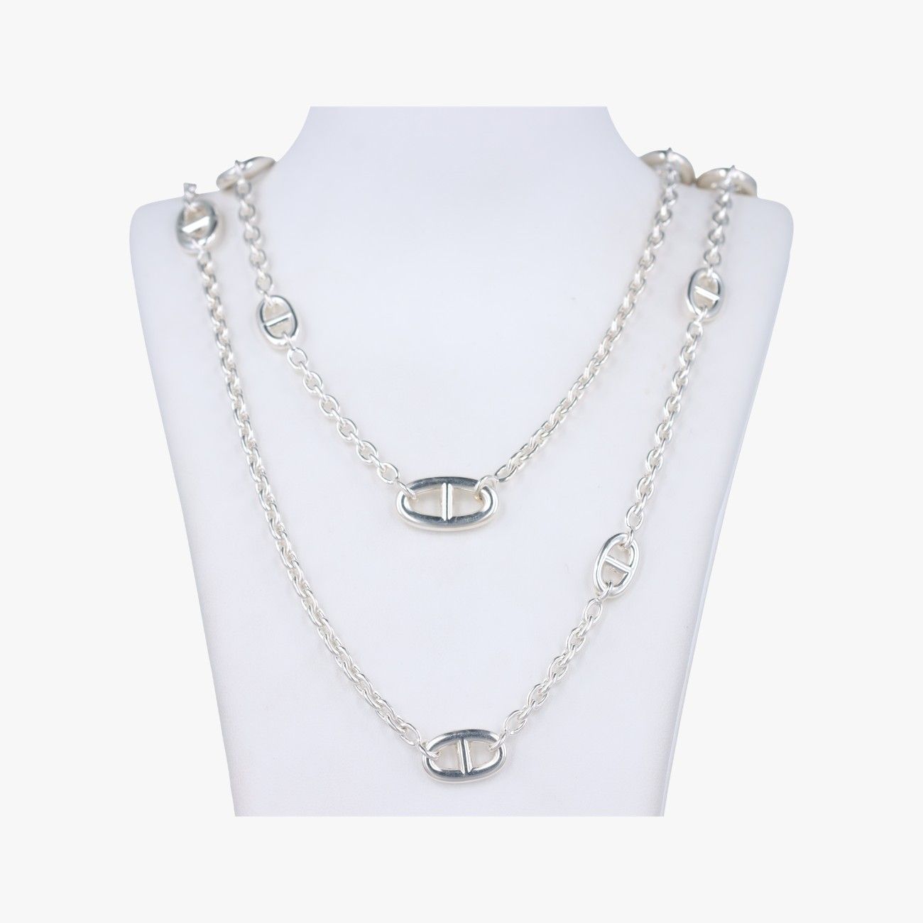 Hermes Farandole Chaine D'ancre Argente Silver Necklace