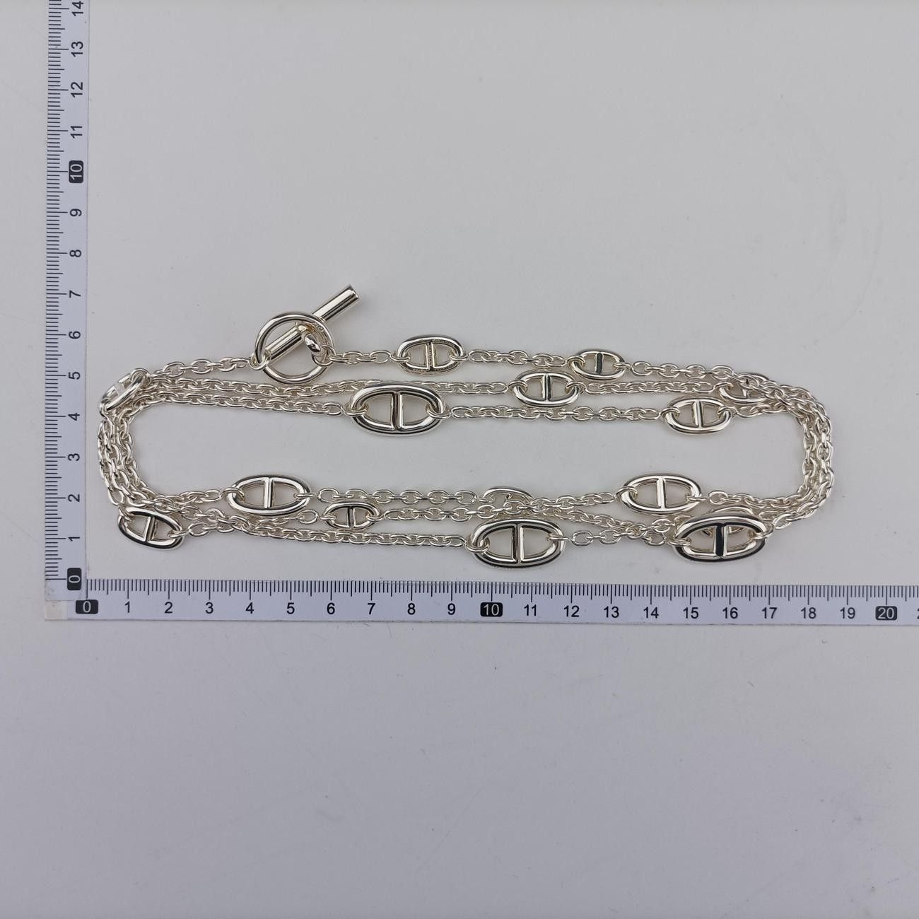 Hermes Farandole Chaine D'ancre Argente Silver Necklace — view 5