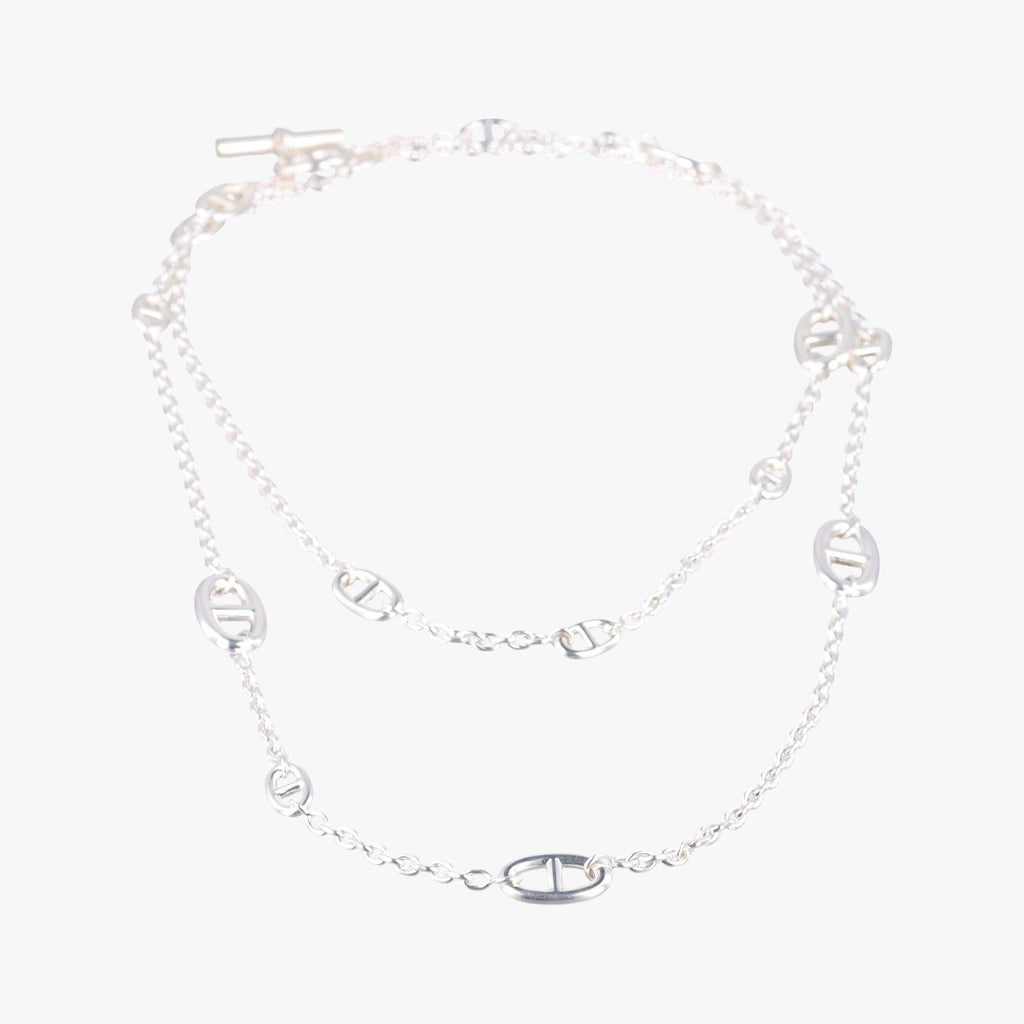 Hermes Farandole Chaine D'ancre Argente Silver Necklace — view 3