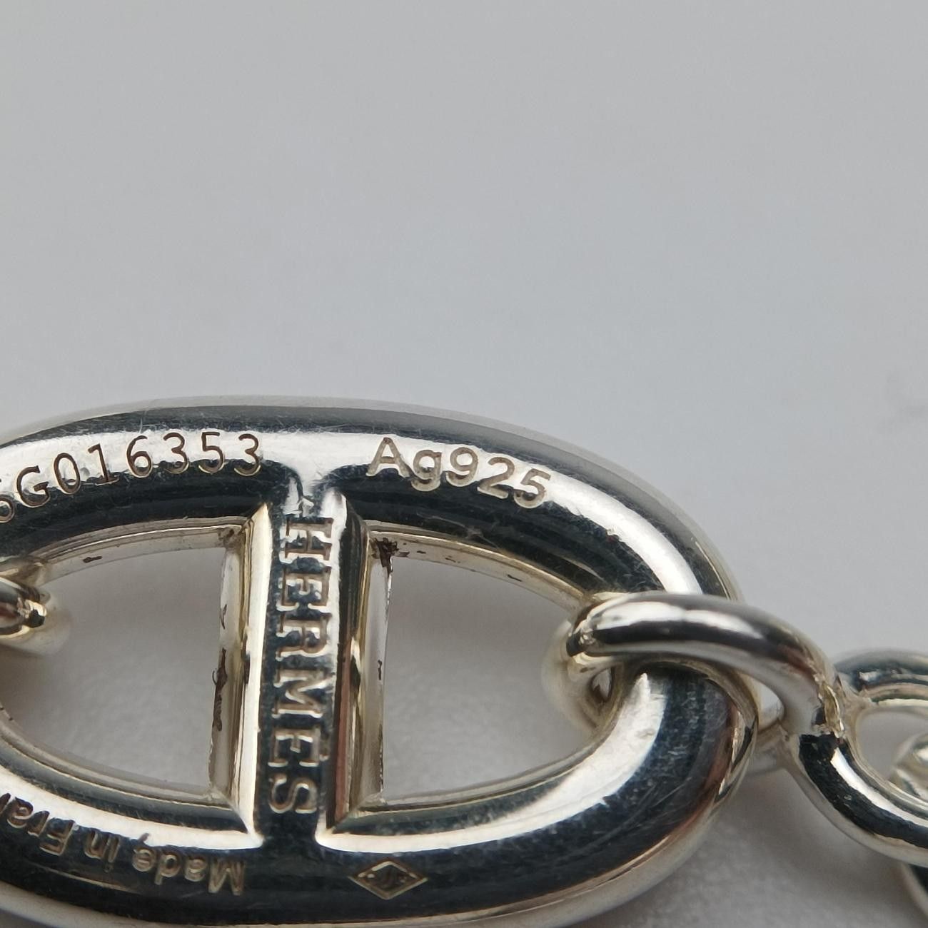 Hermes Farandole Chaine D'ancre Argente Silver Necklace — view 8
