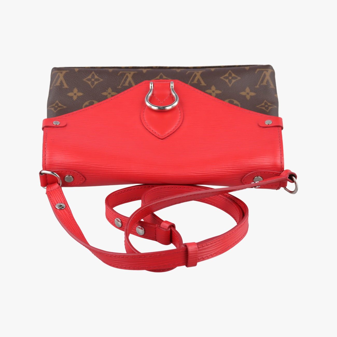 Louis Vuitton Saint Michel Monogram Brown Coquelicot Canvas Epi Shoulder — view 8