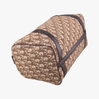Dior Trotter Brown Canvas Leather Handbag — view 5