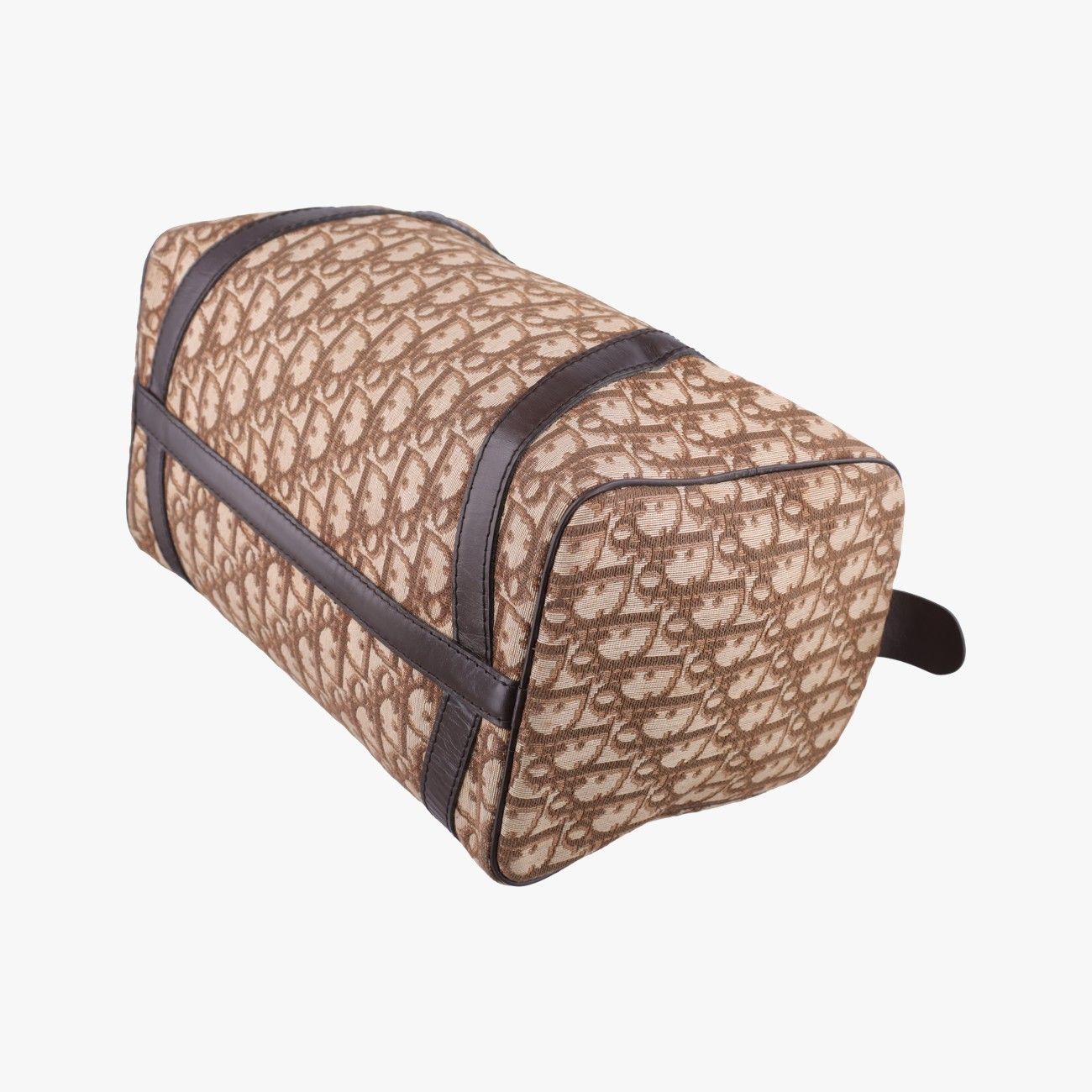 Dior Trotter Brown Canvas Leather Handbag — view 4