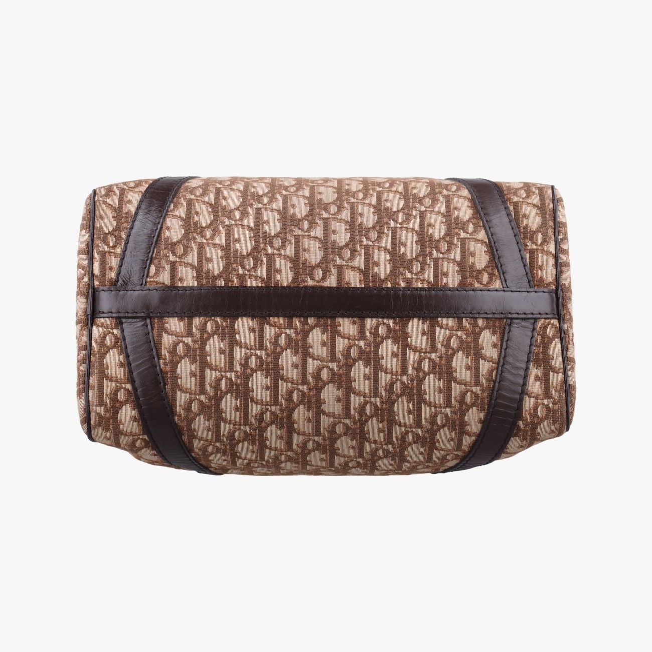 Dior Trotter Brown Canvas Leather Handbag — view 3