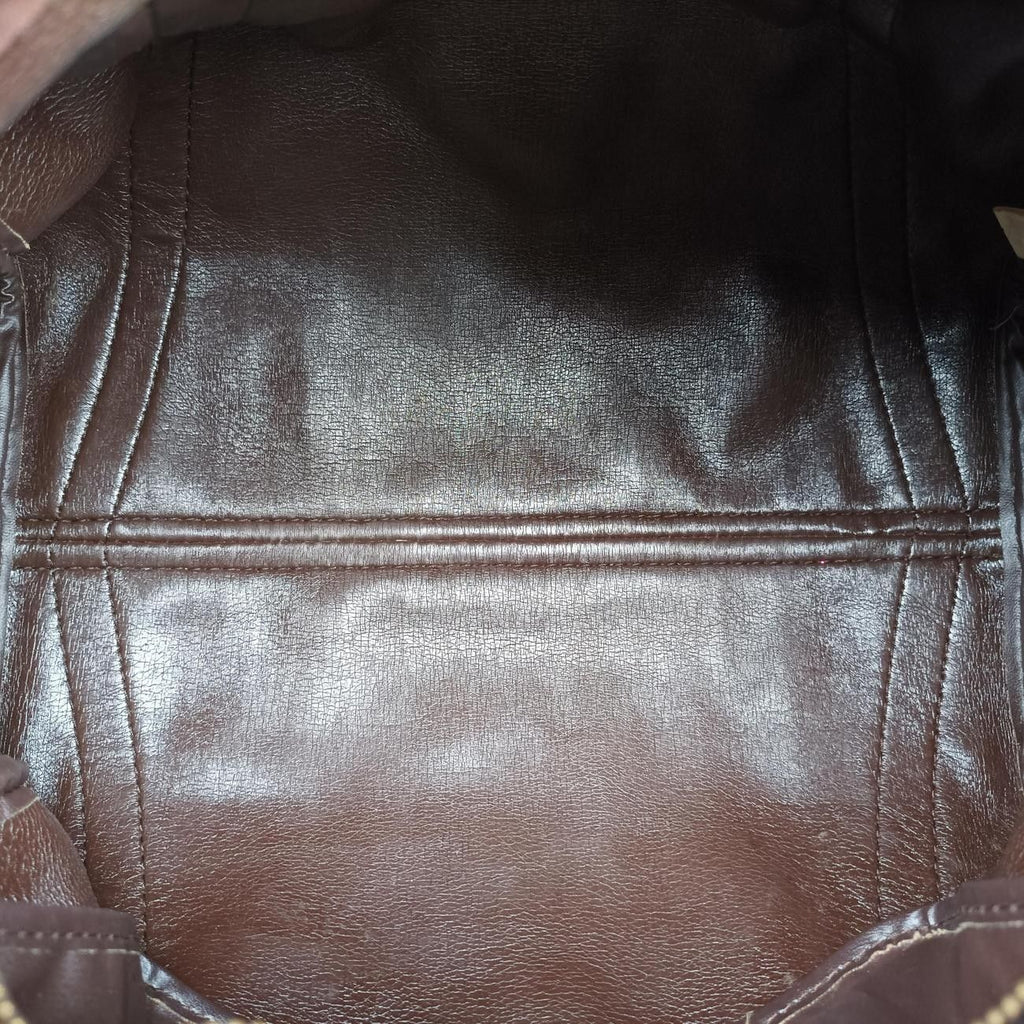 Dior Trotter Brown Canvas Leather Handbag — view 9