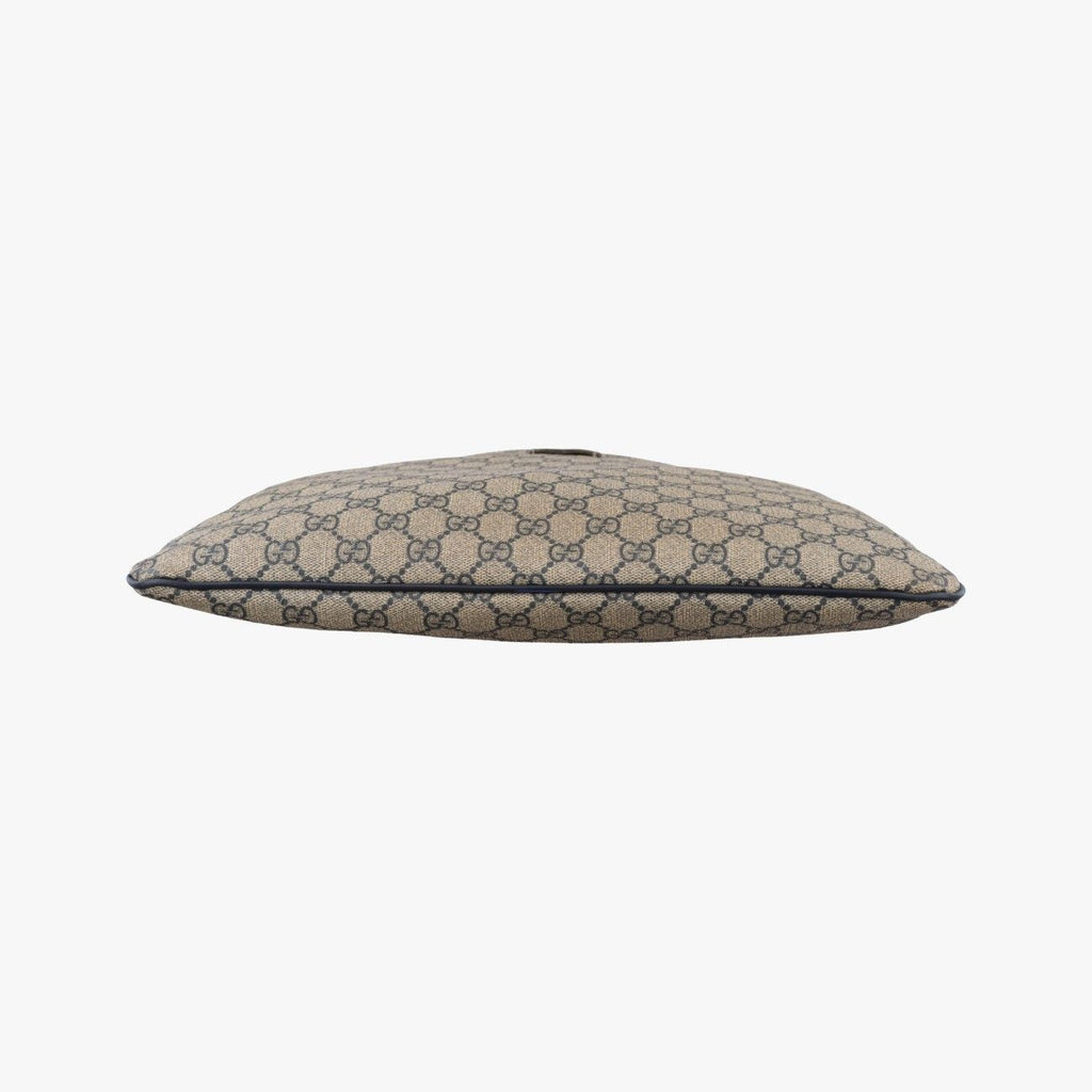 Gucci GG Plus Supreme Beige Navy Canvas Leather Shoulder — view 3