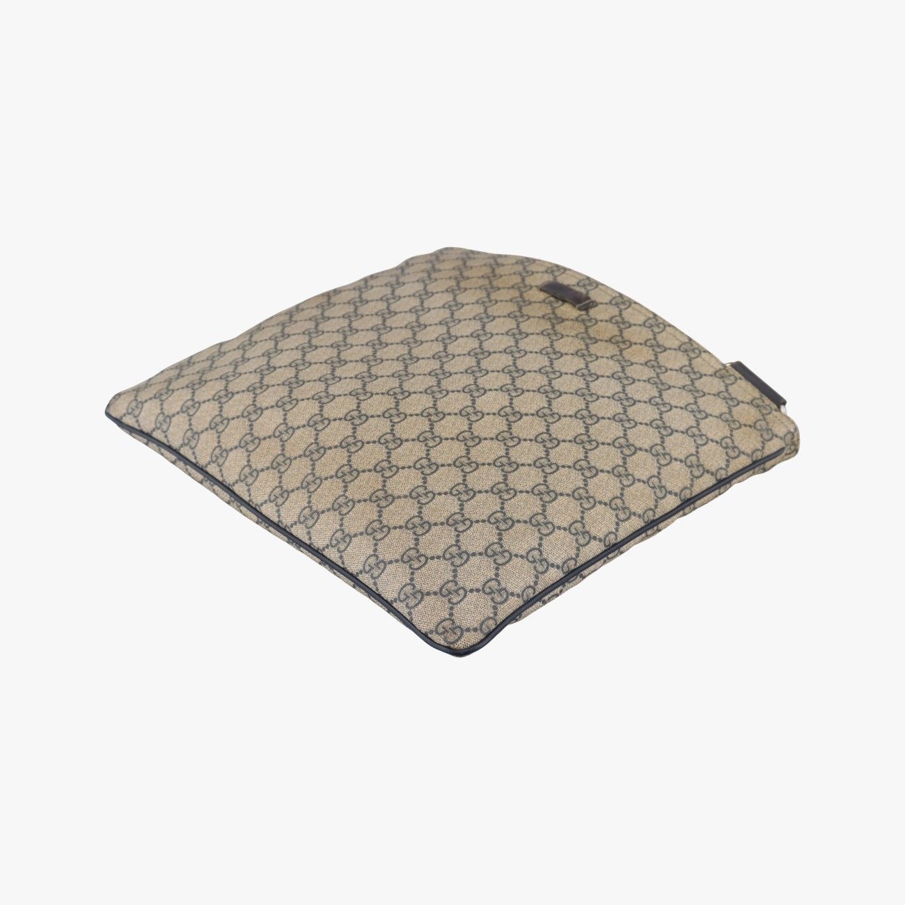 Gucci GG Plus Supreme Beige Navy Canvas Leather Shoulder — view 4
