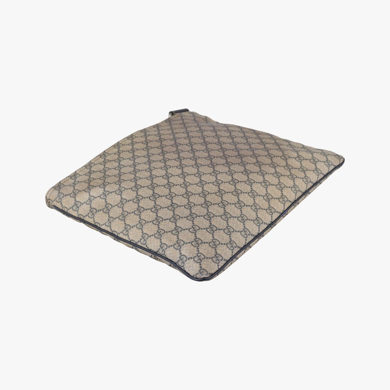 Gucci GG Plus Supreme Beige Navy Canvas Leather Shoulder — view 7