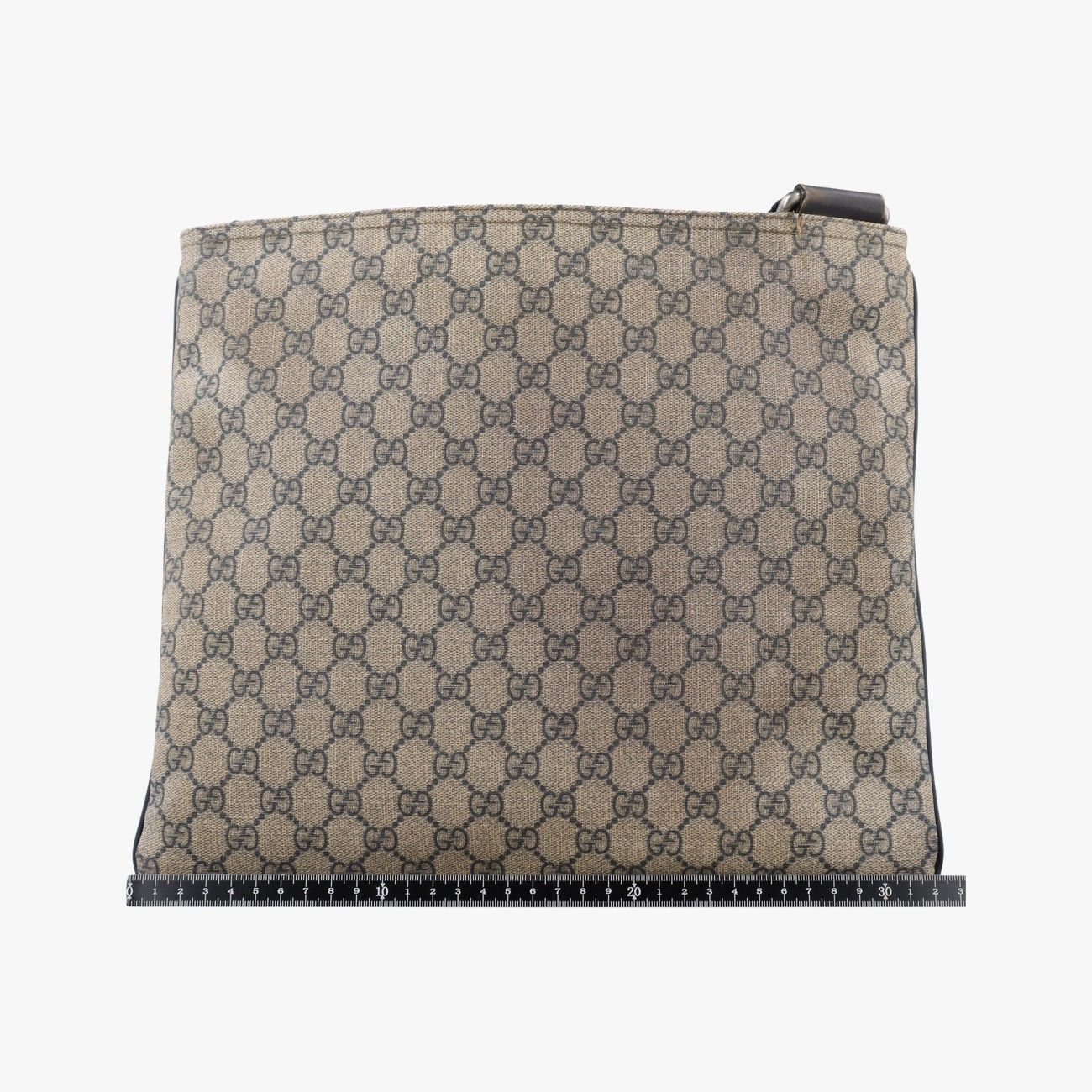 Gucci GG Plus Supreme Beige Navy Canvas Leather Shoulder — view 2