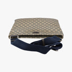 Gucci GG Plus Supreme Beige Navy Canvas Leather Shoulder — view 8