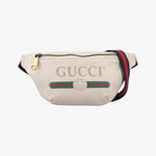 Gucci Print White Leather Handbag