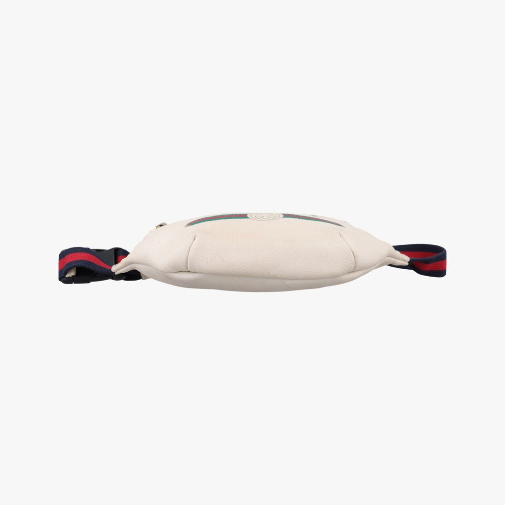 Gucci Print White Leather Handbag — view 3