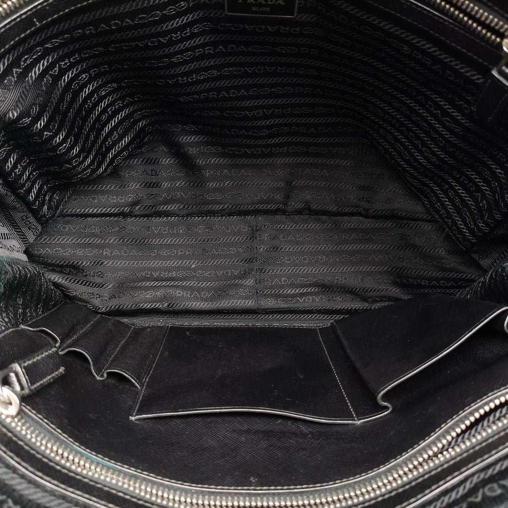 Prada Business Briefcase Black Saffiano Leather — view 9