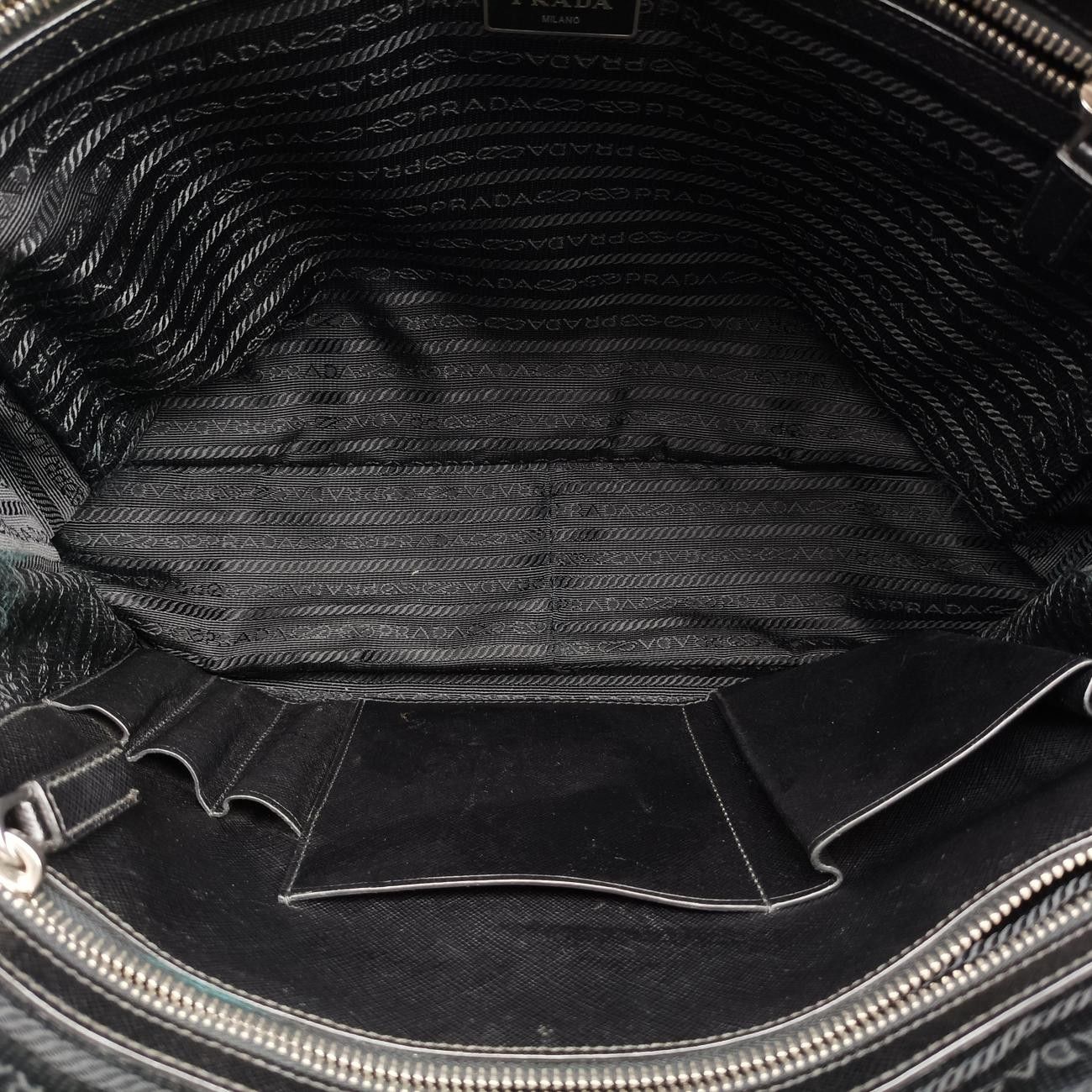 Prada Business Briefcase Black Saffiano Leather — view 9