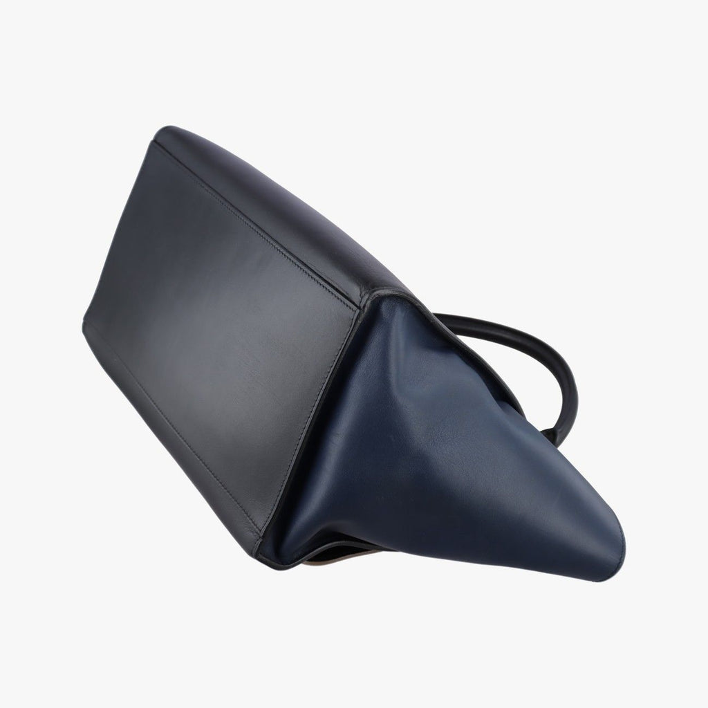 Celine Trapeze Beige Black Blue Suede Leather Shoulder — view 6