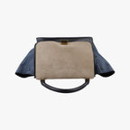 Celine Trapeze Beige Black Blue Suede Leather Shoulder — view 8
